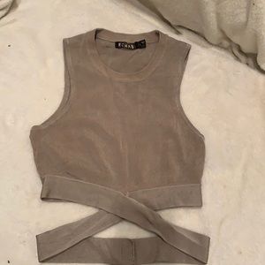 Grey crop top